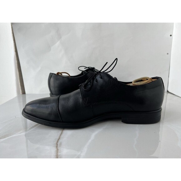 ECCO Men Sz 44 Us 10 Black Leather Lace Up Loafers Shoes Oxfords 62170401001 main image 9